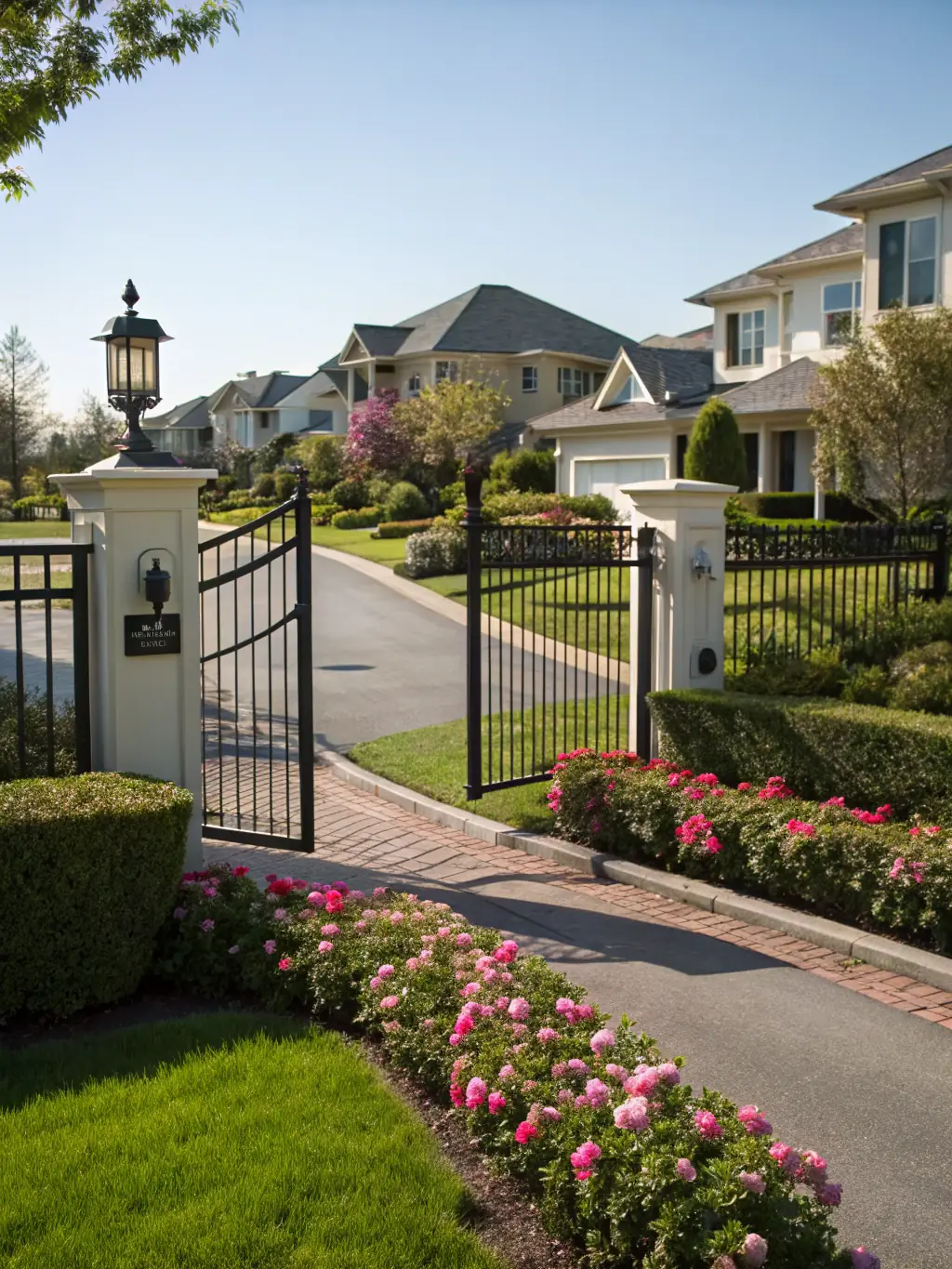 A secure residential area in Dubai, emphasizing the city's safety and stability.